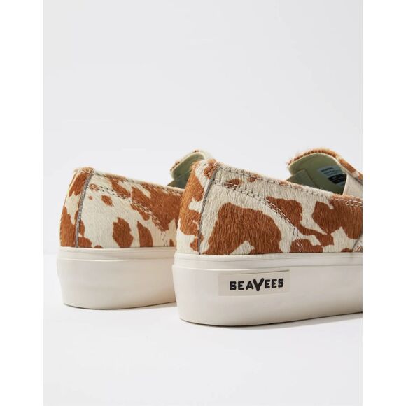 Seavees Baja Platform Mulholland Cowhide Slip-On Sneakers Size - Picture 3 of 13